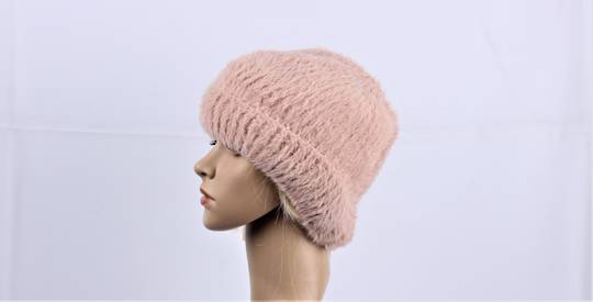 Headstart pull-on chenille beanie fully lined pink Style : HS/4559